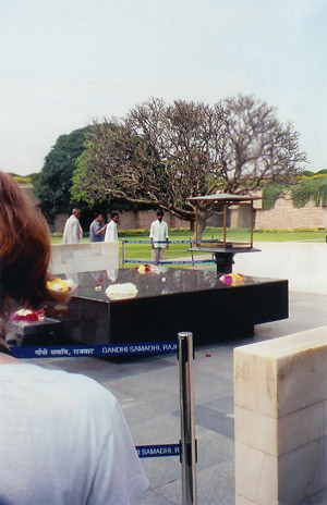 Mohandas Gandhi's grave
